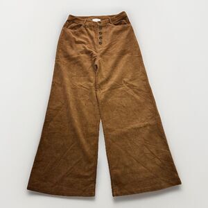 Lost And Wander Corduroy Pants Womens Size Medium Wide Leg Brown Anthropologie